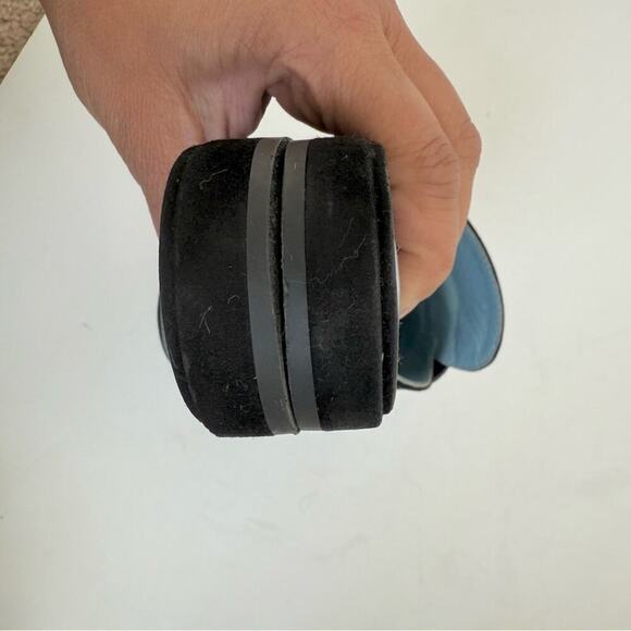 Prada Black Suede leather logo slip on slide loafer mules EU 37 - Picture 6 of 10